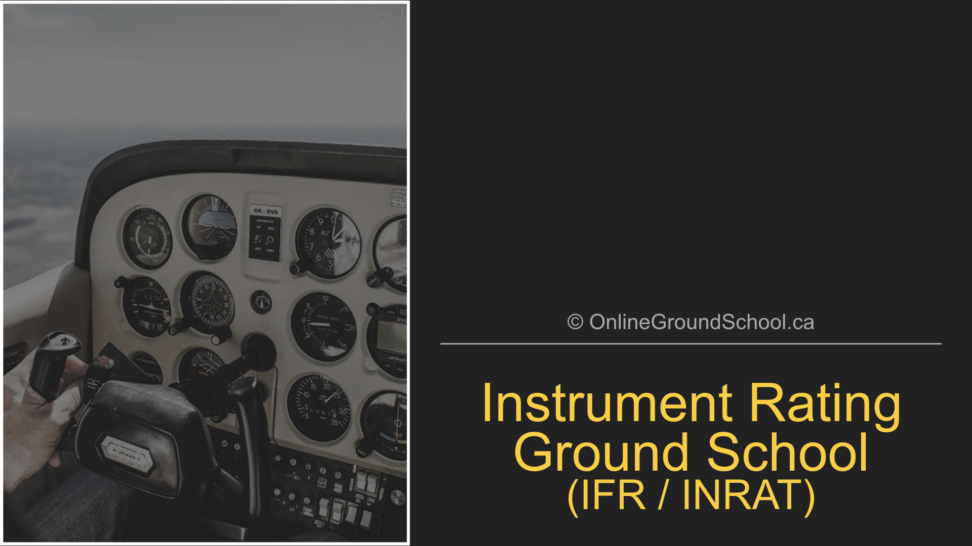 Instrument Rating Ground School (IFR / INRAT)
